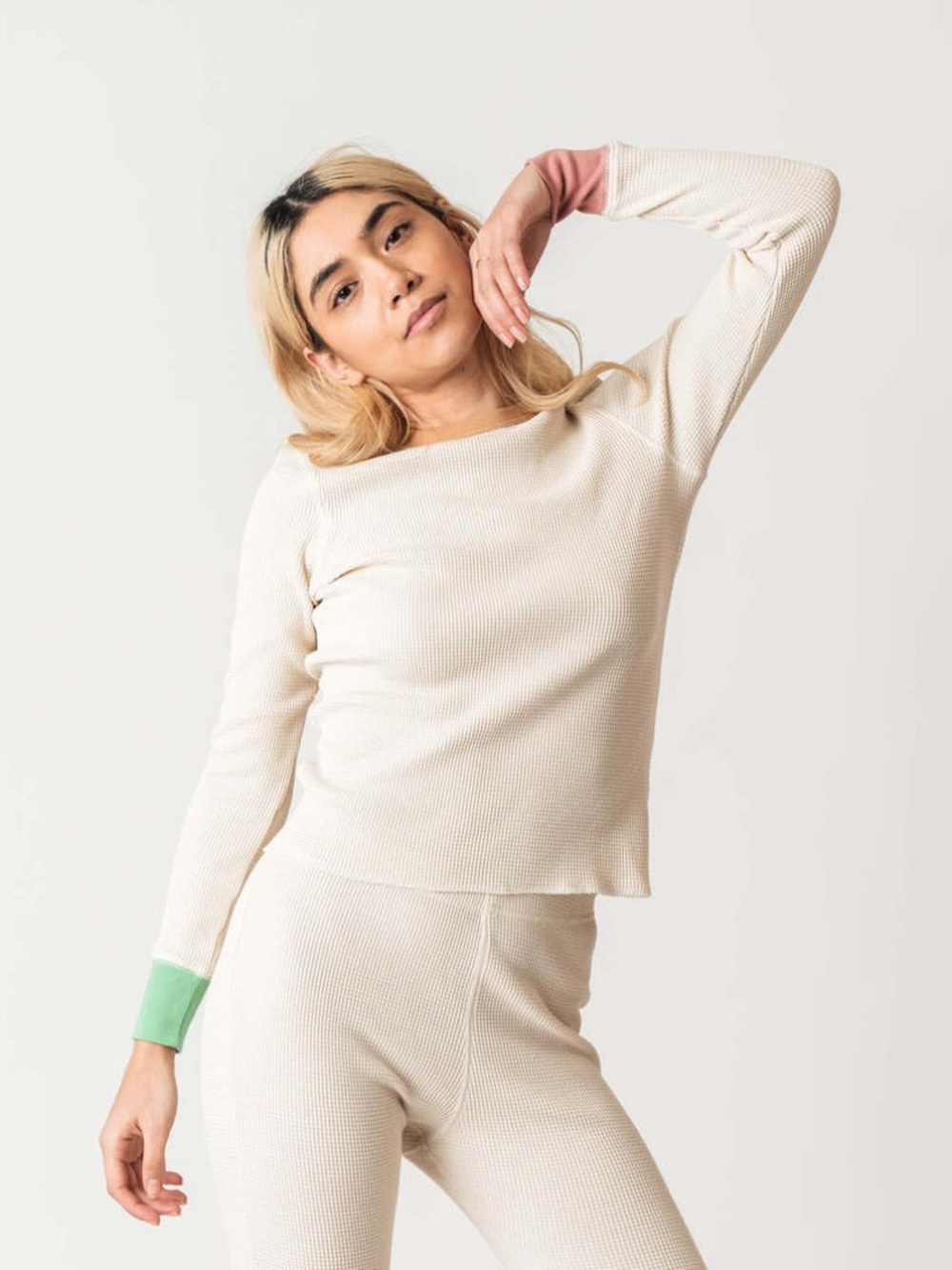 Noble Organic Waffle Top in Funfetti Size M